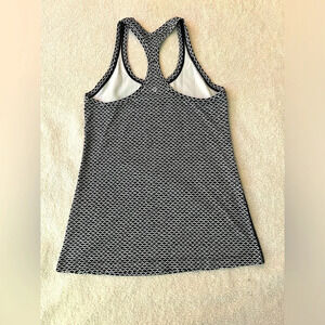 Lululemon Athletica cool razorback tank. Soft NULU material, black and white.